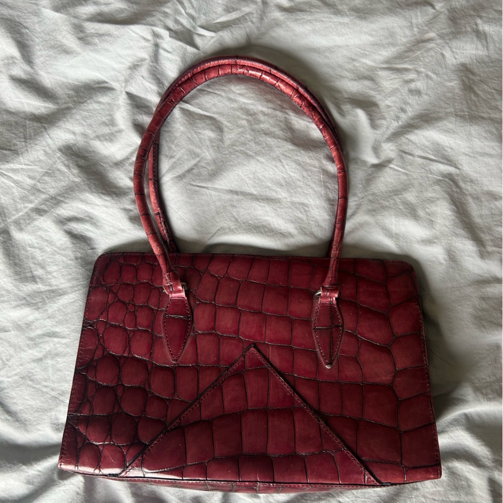 DKNY genuine leather baguette